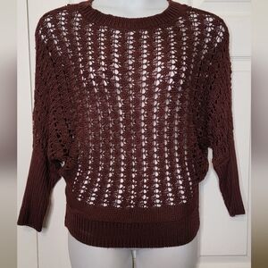 #510 ALLEN B.by ALLEN SCHWARTZ Maroon Colored Loose Knit Sweater,Sz.M